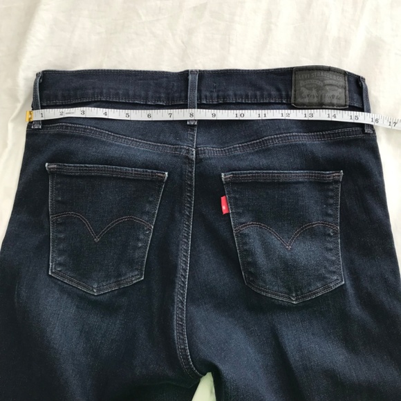 Levi Strauss & Co. Slimming Skinny Jeans Size 31 Denim Dark Navy Blue - Picture 6 of 7